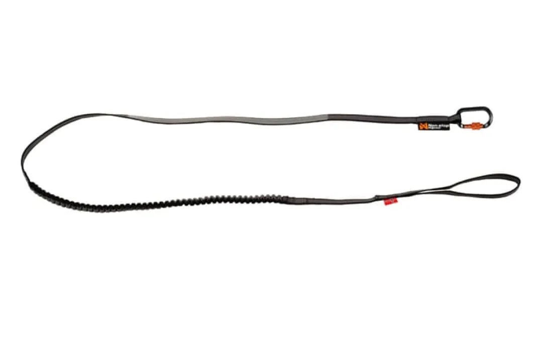 Non-stop Dogwear Touring Bungee Leash 2.8m/13mm, Screw-Lock Grey