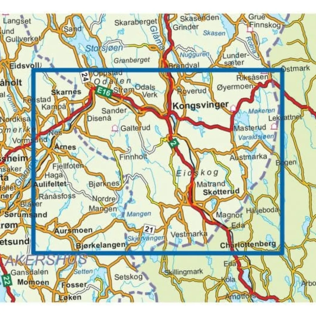 Nordeca Topo 3000 1:50 000 Finnskogen sør