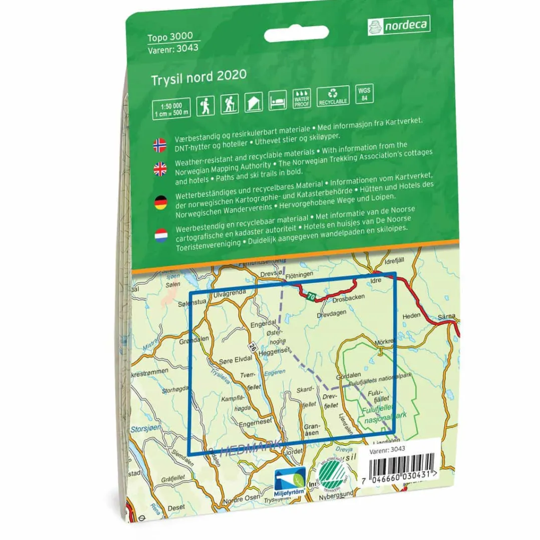 Nordeca Topo 3000 1:50 000 Trysil nord