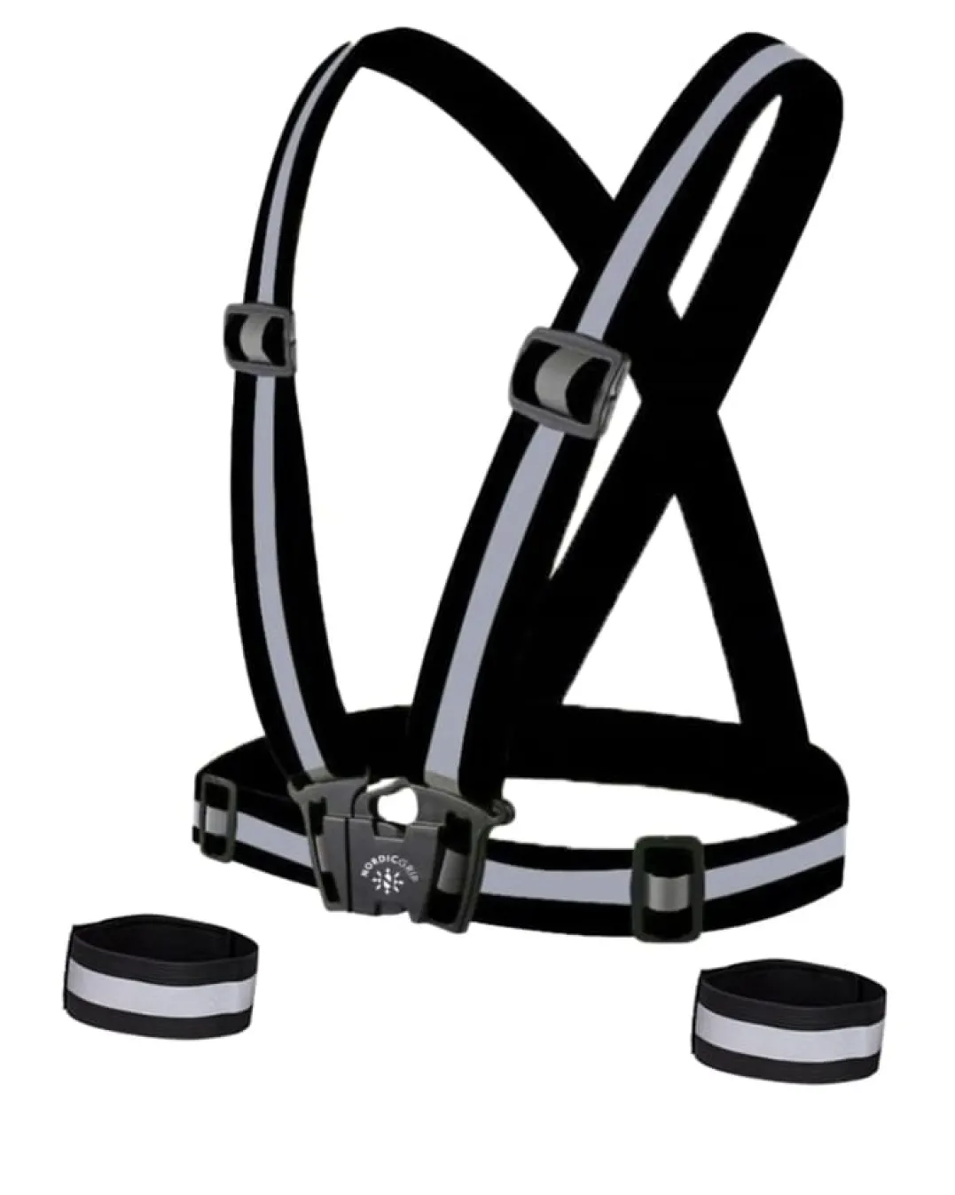 Nordic Grip Kids' Reflective Cross Belt Incl. 2 Band Black