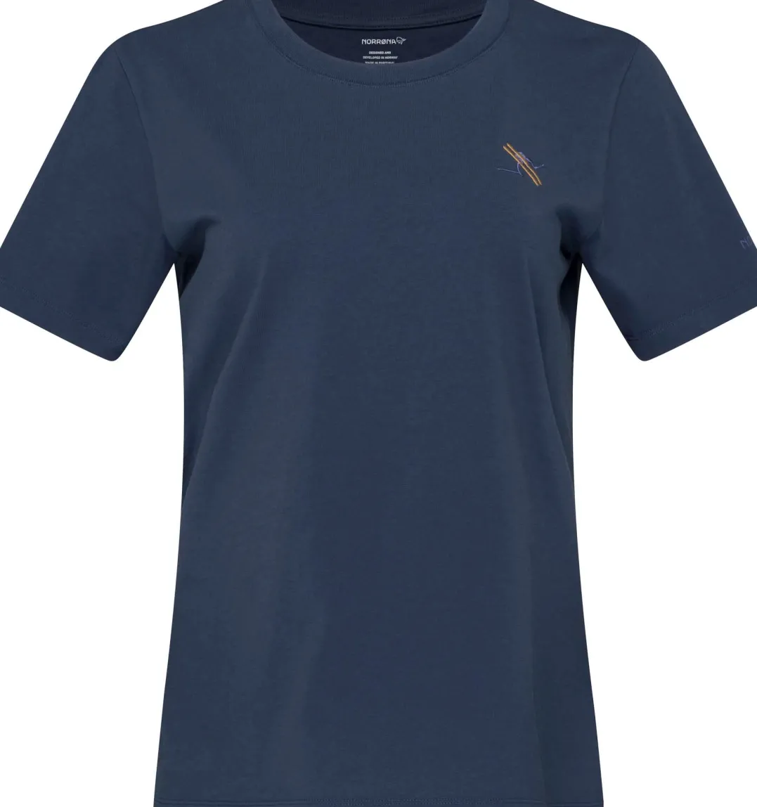 Norrøna /29 Cotton Activity Embroidery T-Shirt W'S Indigo Night