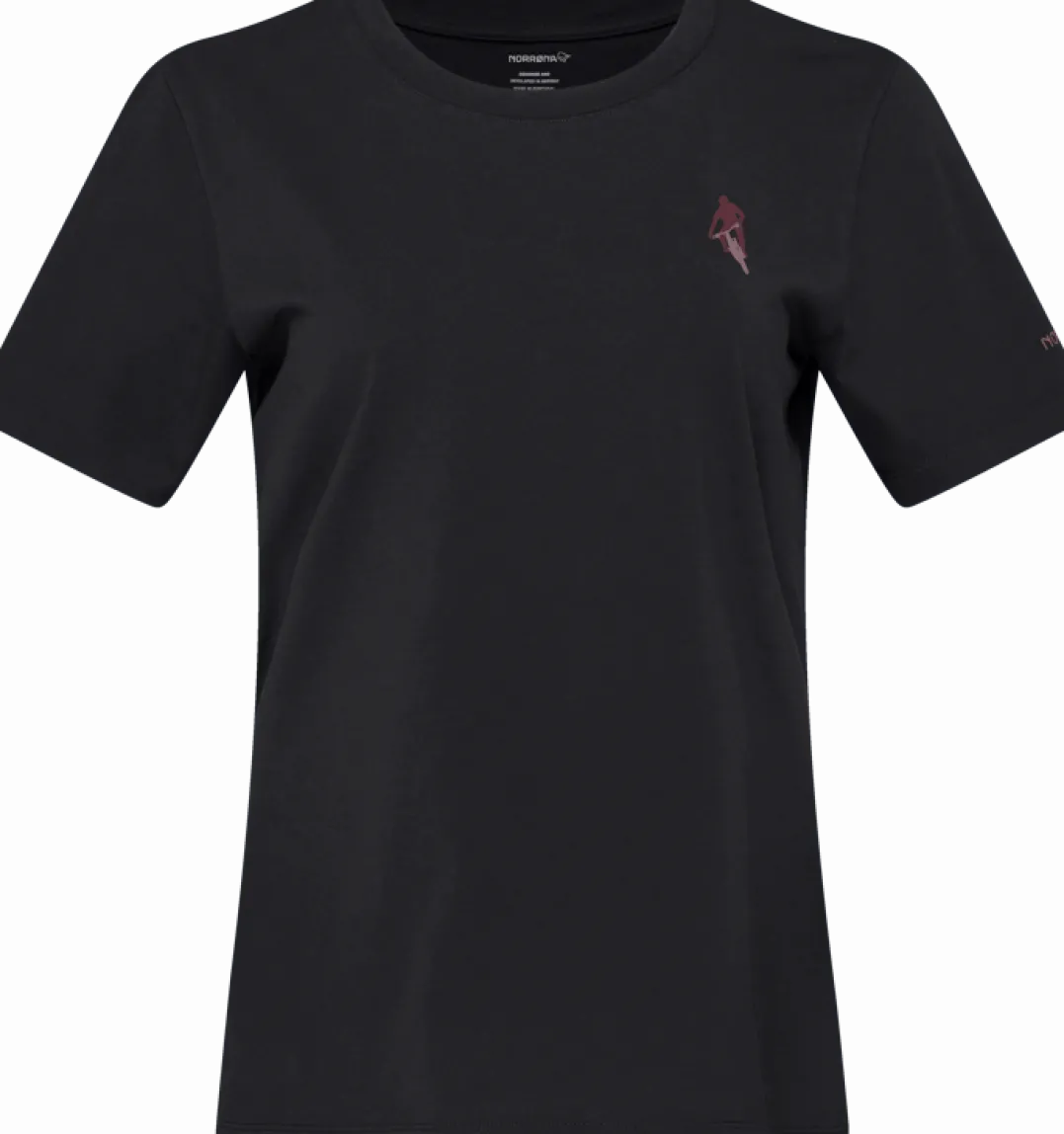 Norrøna /29 Cotton Activity Embroidery T-Shirt W'S Caviar