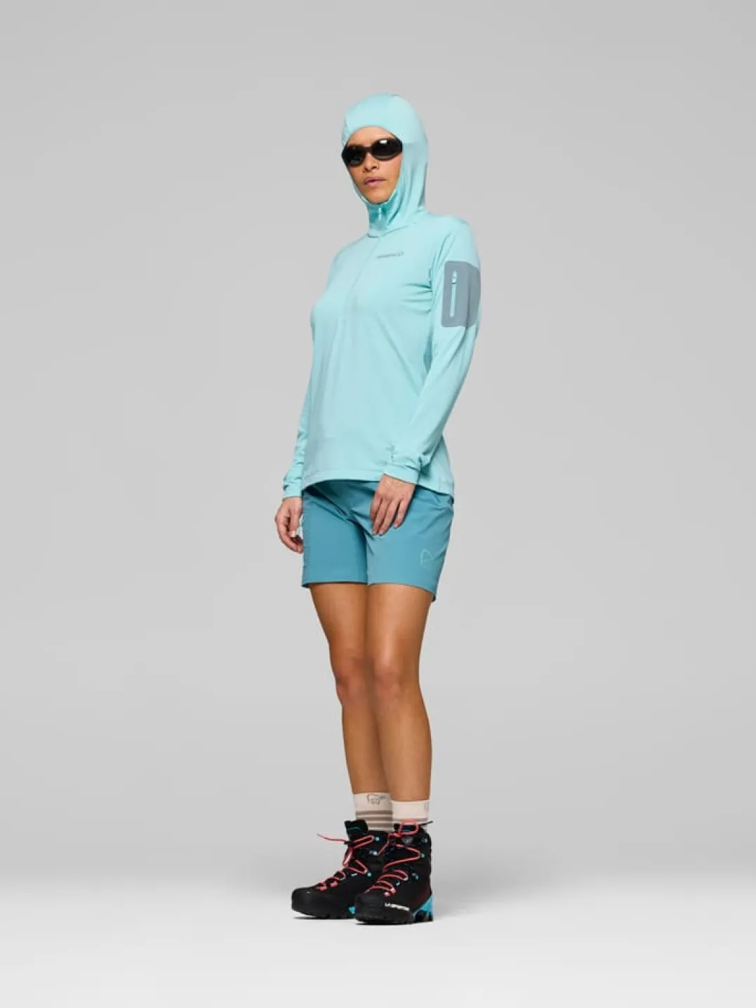 Norrøna Falketind Warm1 Hood W'S Aqua Haze/Trooper