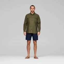 Norrøna Femund Cotton Shirt M'S Olive Night