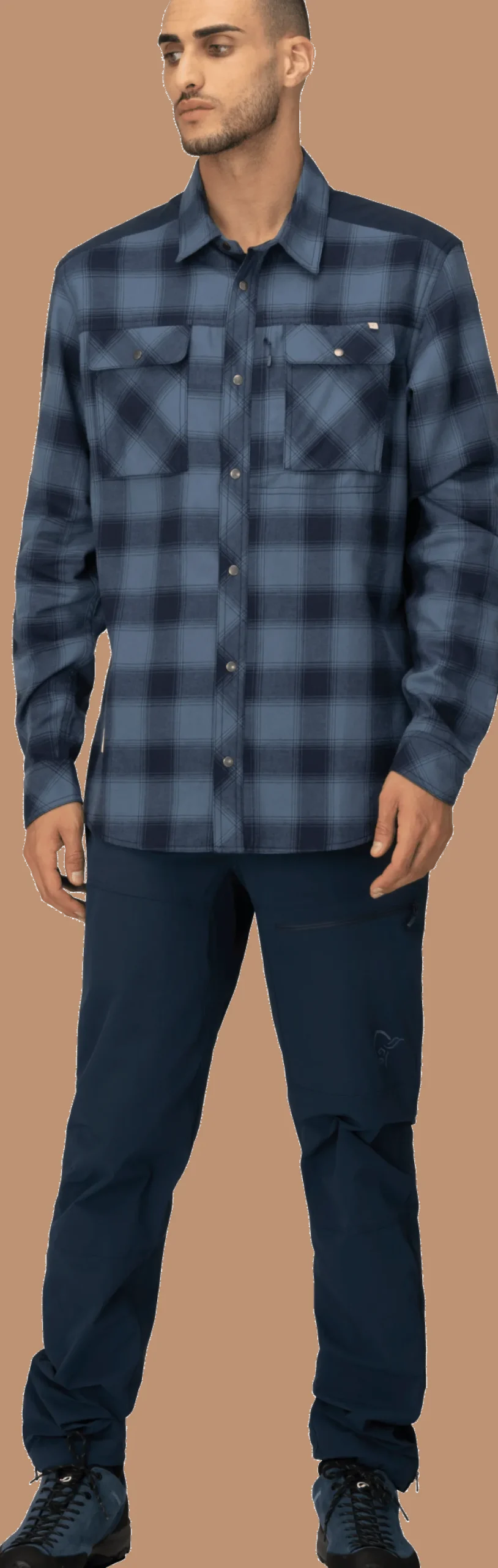Norrøna Femund Flannel Shirt M'S Navy Blazer