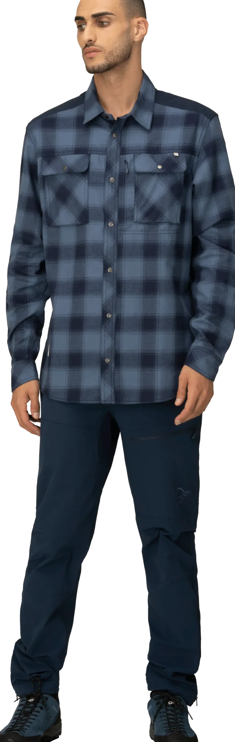 Norrøna Femund Flannel Shirt M'S Navy Blazer