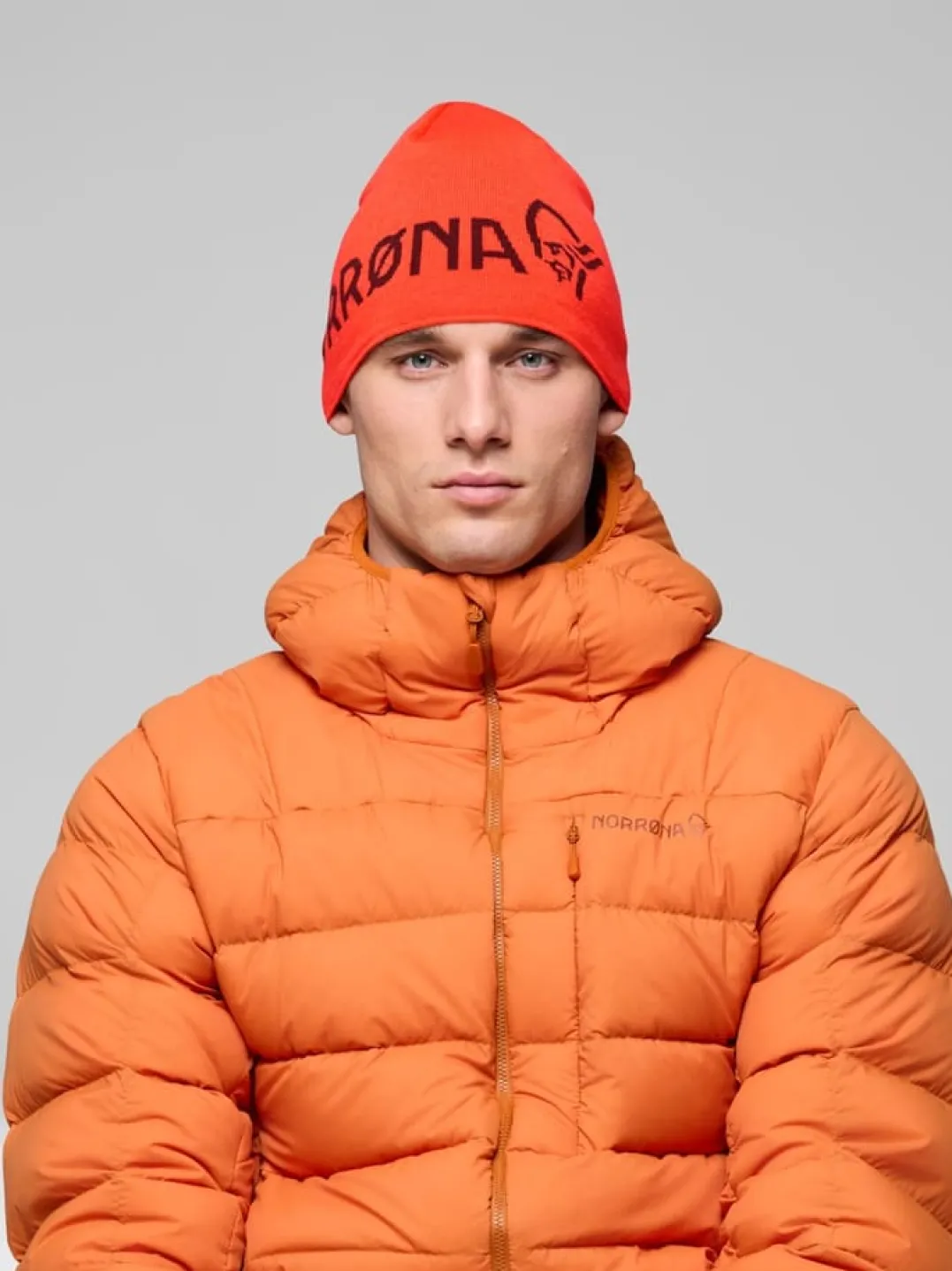 Norrøna /29 Light Merinoull Logo Beanie Baked Apple