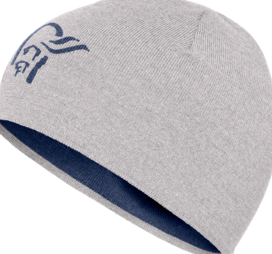 Norrøna /29 Light Merinoull Logo Beanie Grey Melange