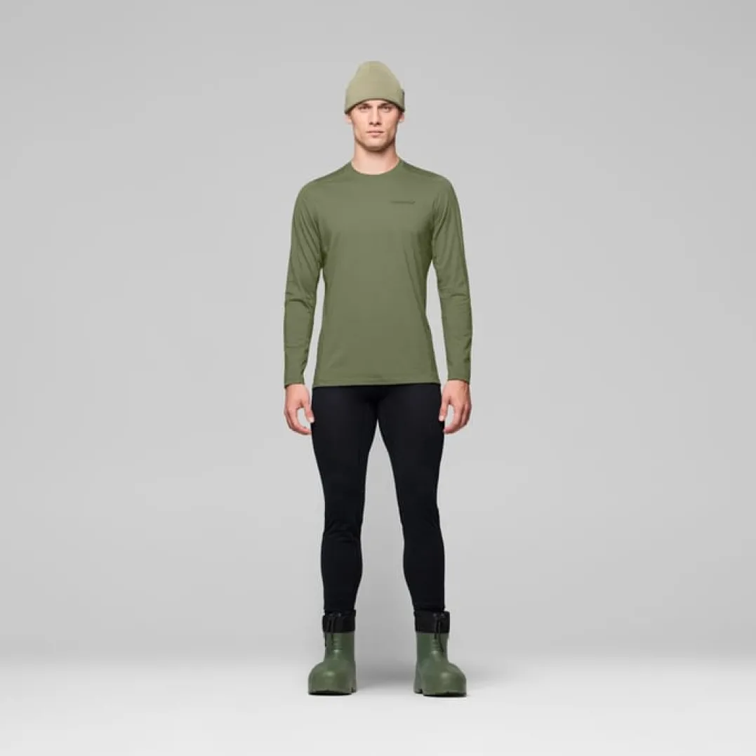 Norrøna Men's Falketind EqualiserUll Long Sleeve Deep Lichen Green