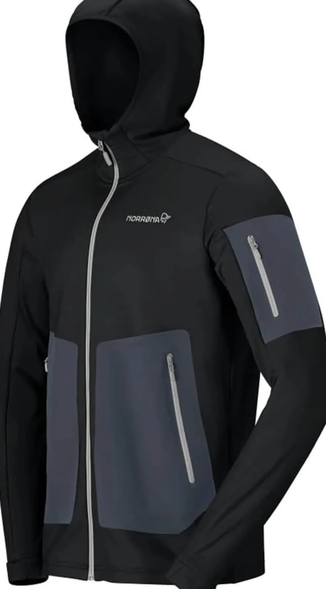Norrøna Men's Falketind Warm Stretch Hood Caviar Black