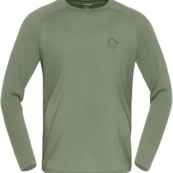 Norrøna Men's Femund PureUll Long Sleeve Deep Lichen Green