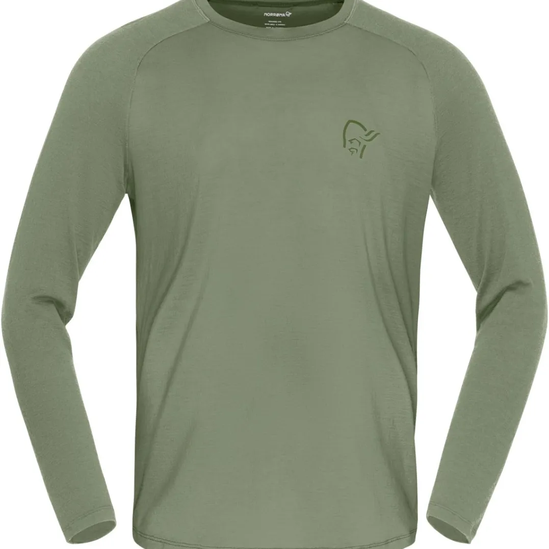 Norrøna Men's Femund PureUll Long Sleeve Deep Lichen Green
