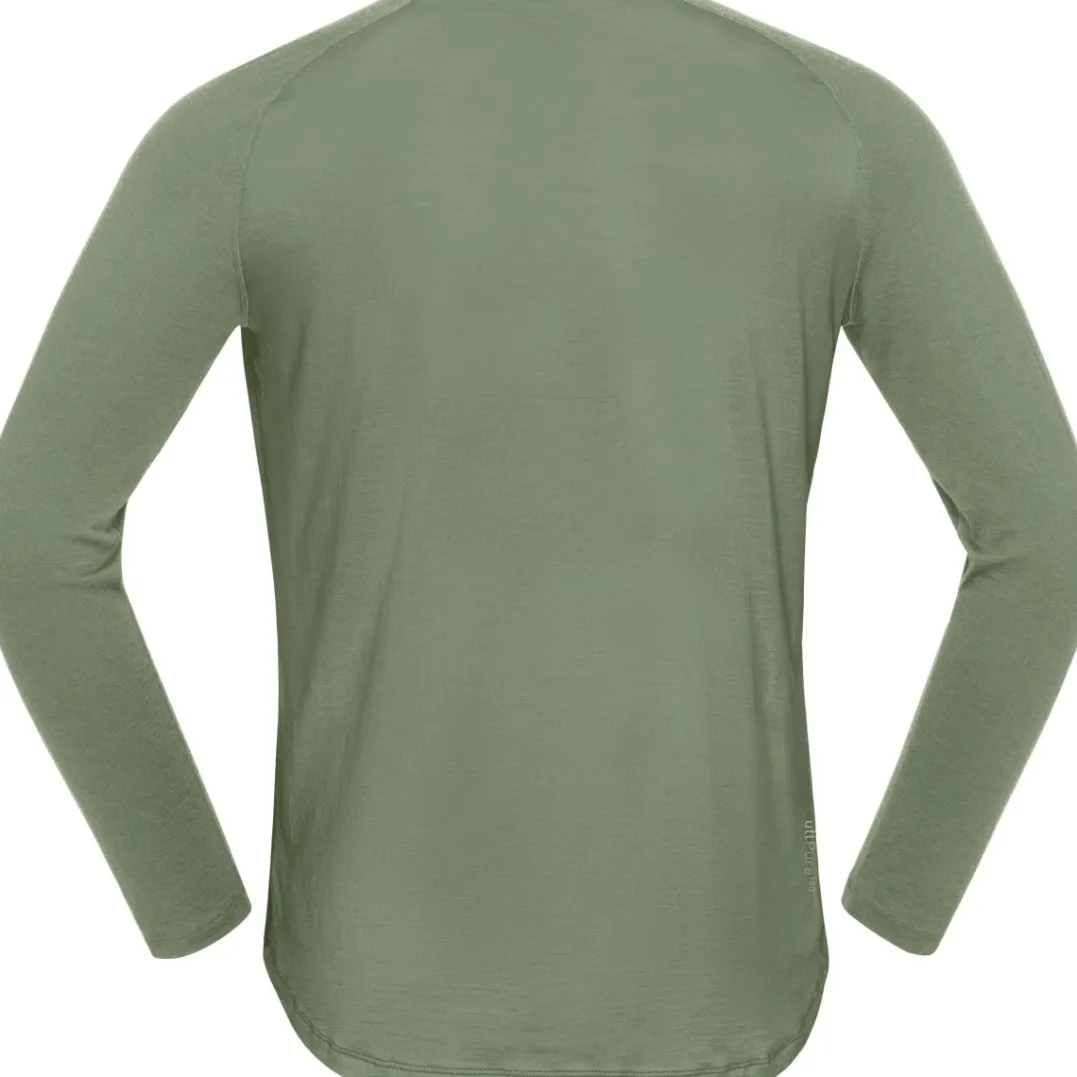 Norrøna Men's Femund PureUll Long Sleeve Deep Lichen Green