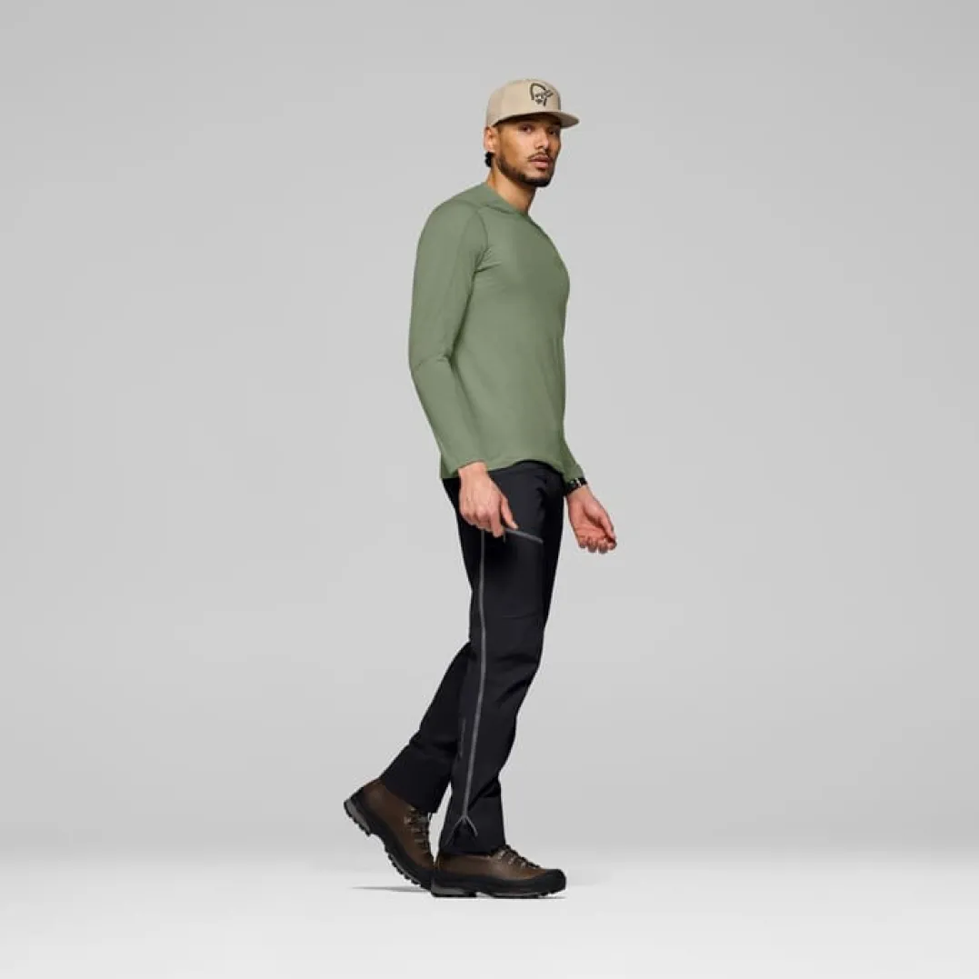 Norrøna Men's Femund PureUll Long Sleeve Deep Lichen Green