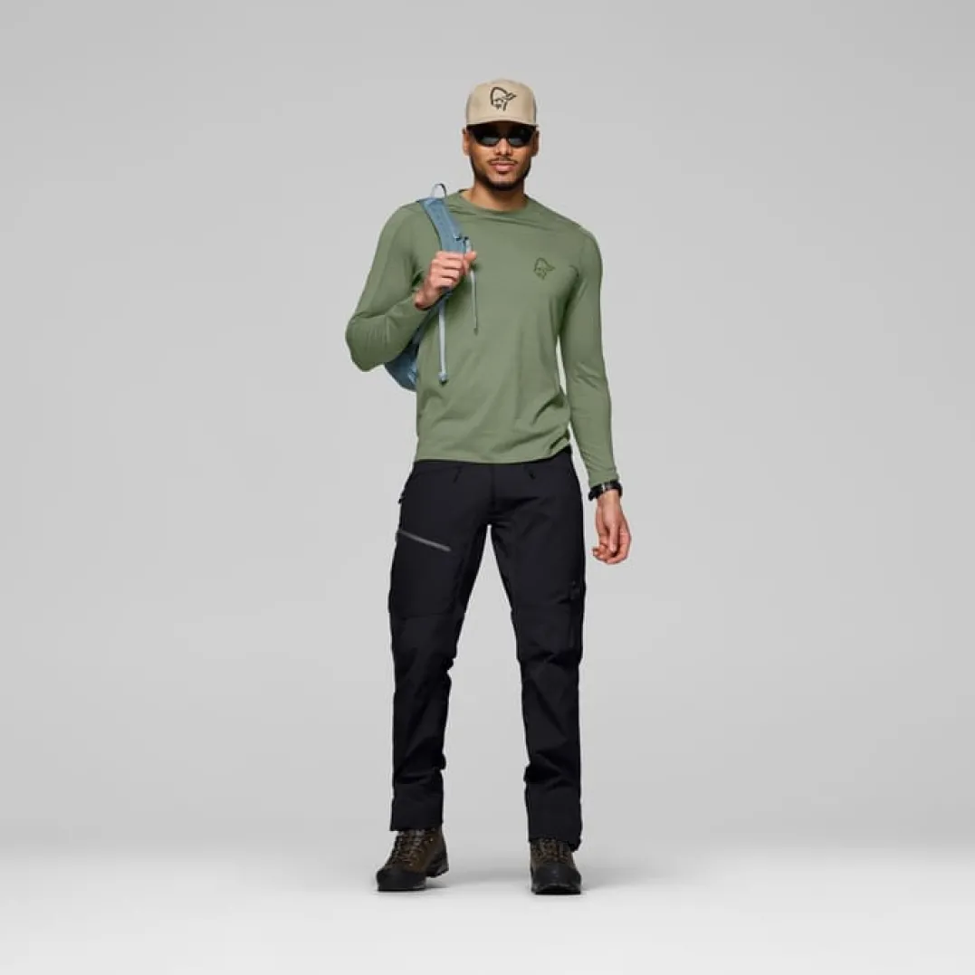 Norrøna Men's Femund PureUll Long Sleeve Deep Lichen Green