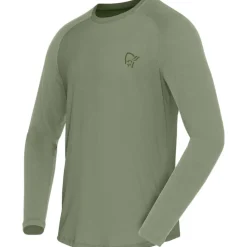 Norrøna Men's Femund PureUll Long Sleeve Deep Lichen Green