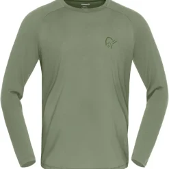 Norrøna Men's Femund PureUll Long Sleeve Deep Lichen Green