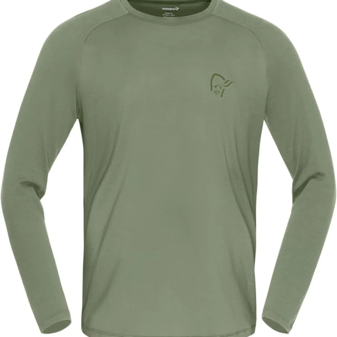 Norrøna Men's Femund PureUll Long Sleeve Deep Lichen Green