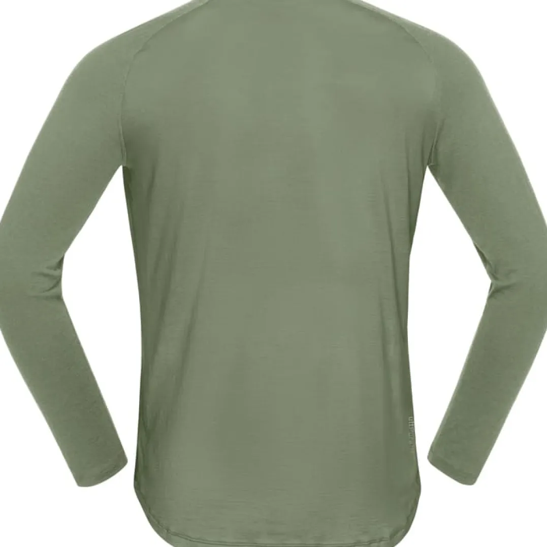Norrøna Men's Femund PureUll Long Sleeve Deep Lichen Green