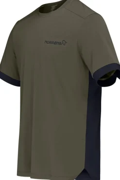 Norrøna Men's Fjørå Equaliser T-Shirt Olive Night/Caviar Black