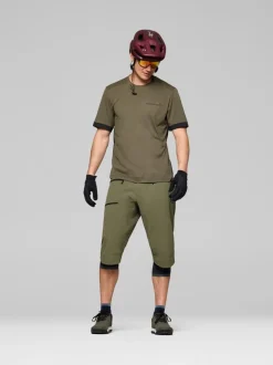 Norrøna Men's Fjørå Equaliser T-Shirt Olive Night/Caviar Black