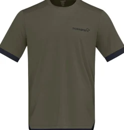 Norrøna Men's Fjørå Equaliser T-Shirt Olive Night/Caviar Black