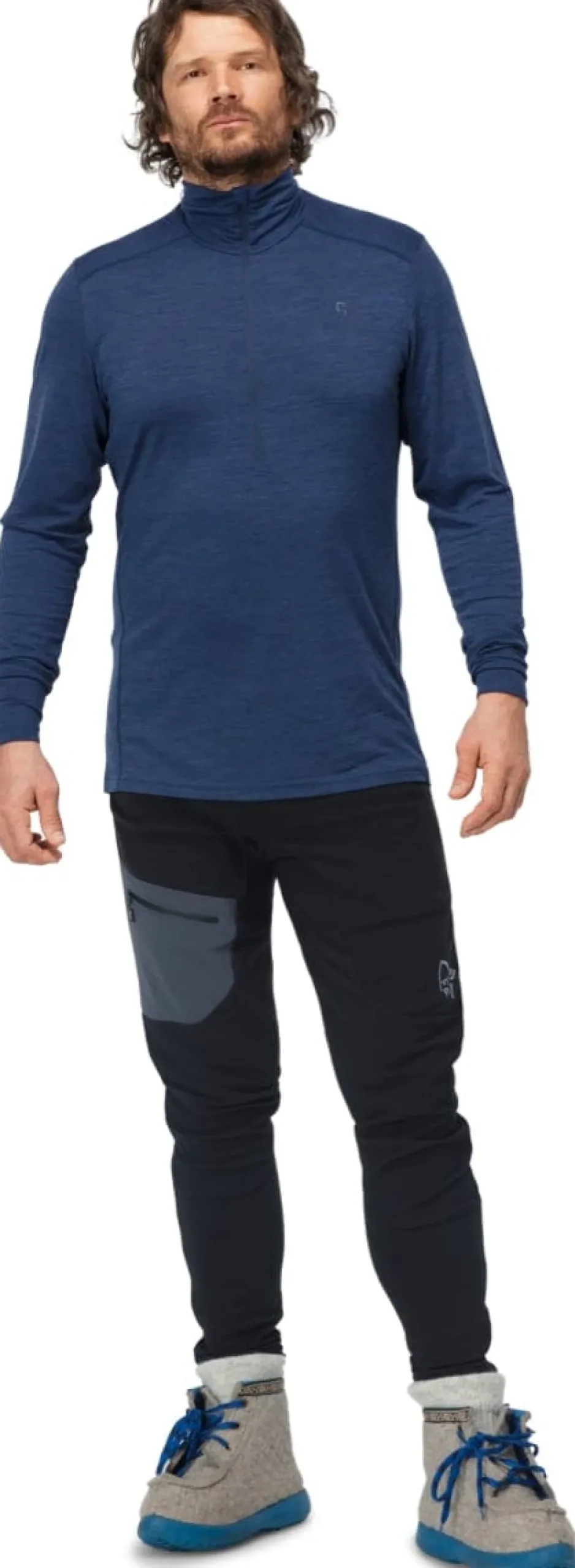 Norrøna Men's Trollveggen Warmwool2 Stretch Tights Caviar