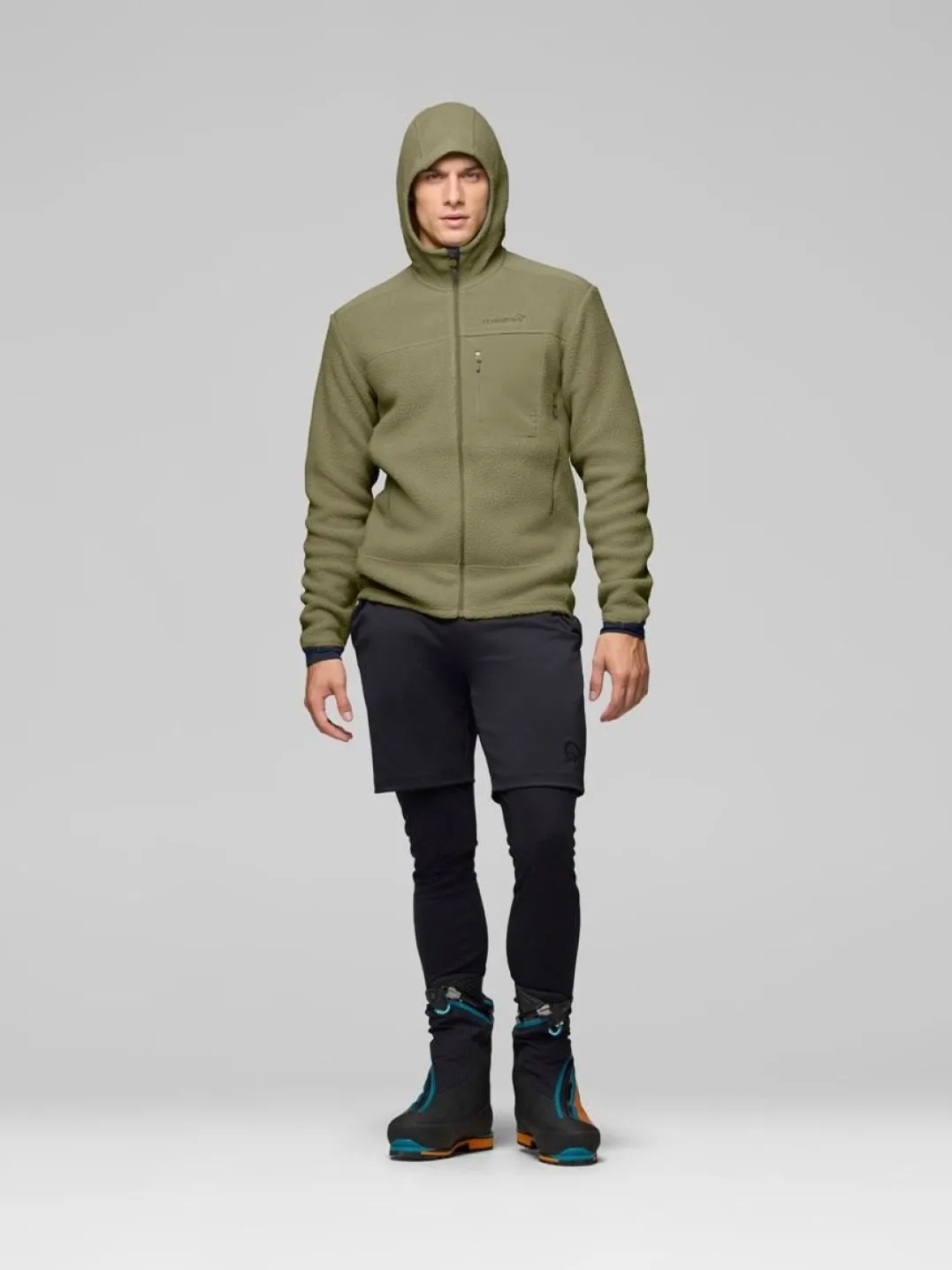 Norrøna Men's Trollveggen Warm3 Zip Hood Deep Lichen Green