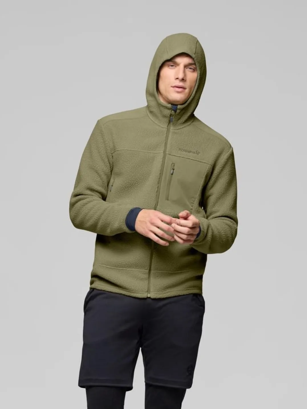 Norrøna Men's Trollveggen Warm3 Zip Hood Deep Lichen Green