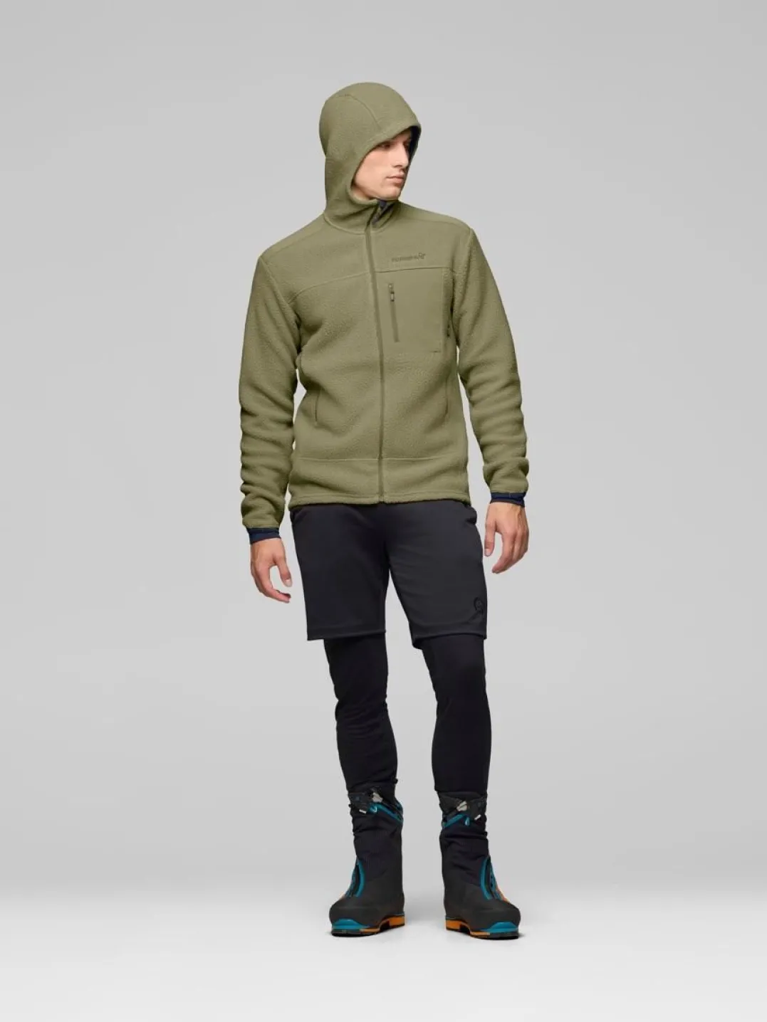 Norrøna Men's Trollveggen Warm3 Zip Hood Deep Lichen Green