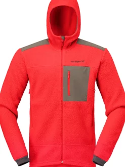 Norrøna Men's Trollveggen Warm3 Zip Hood Flame Scarlet