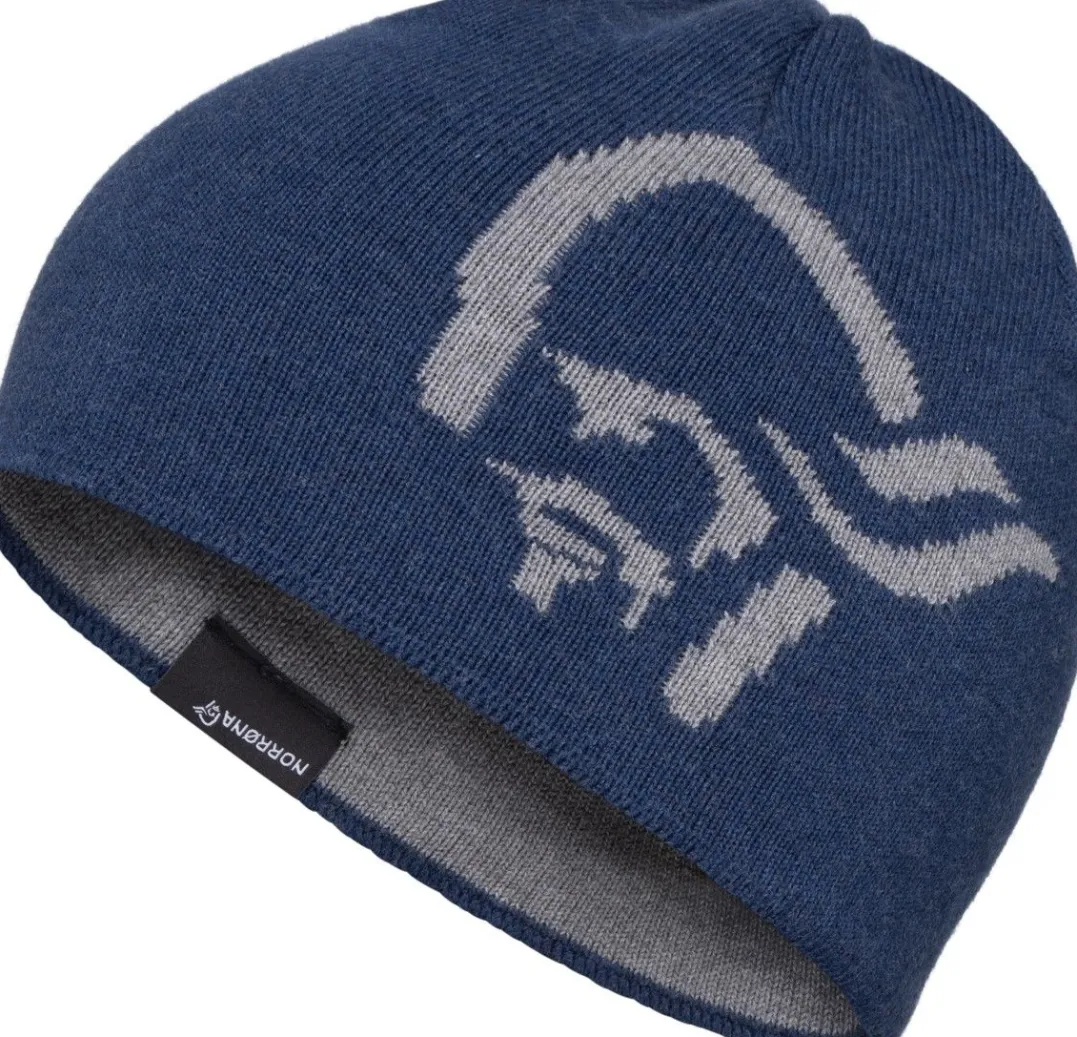 Norrøna /29 Mid Cotton Logo Beanie Indigo Night Melange