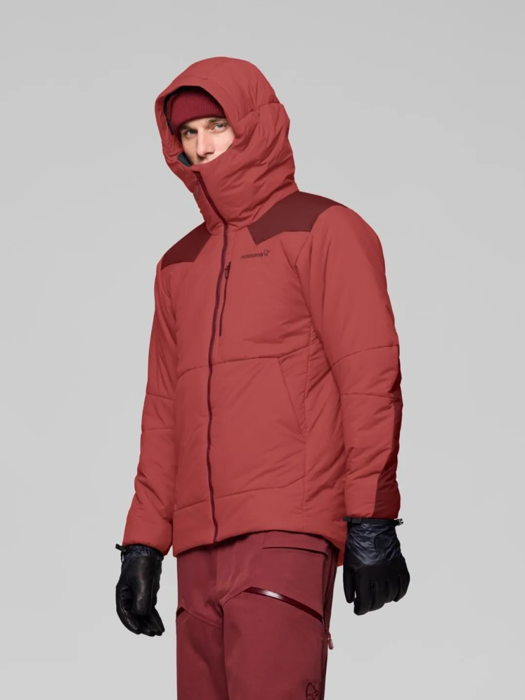 Norrøna Tamok Thermo80 Zip Hood M'S Cowhide/port