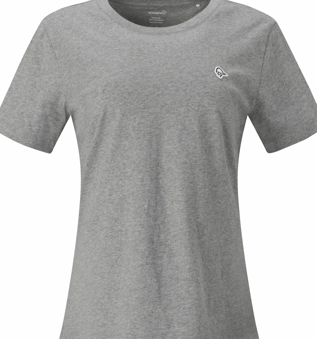 Norrøna Women's /29 Cotton Viking Patch T-shirt Grey Melange