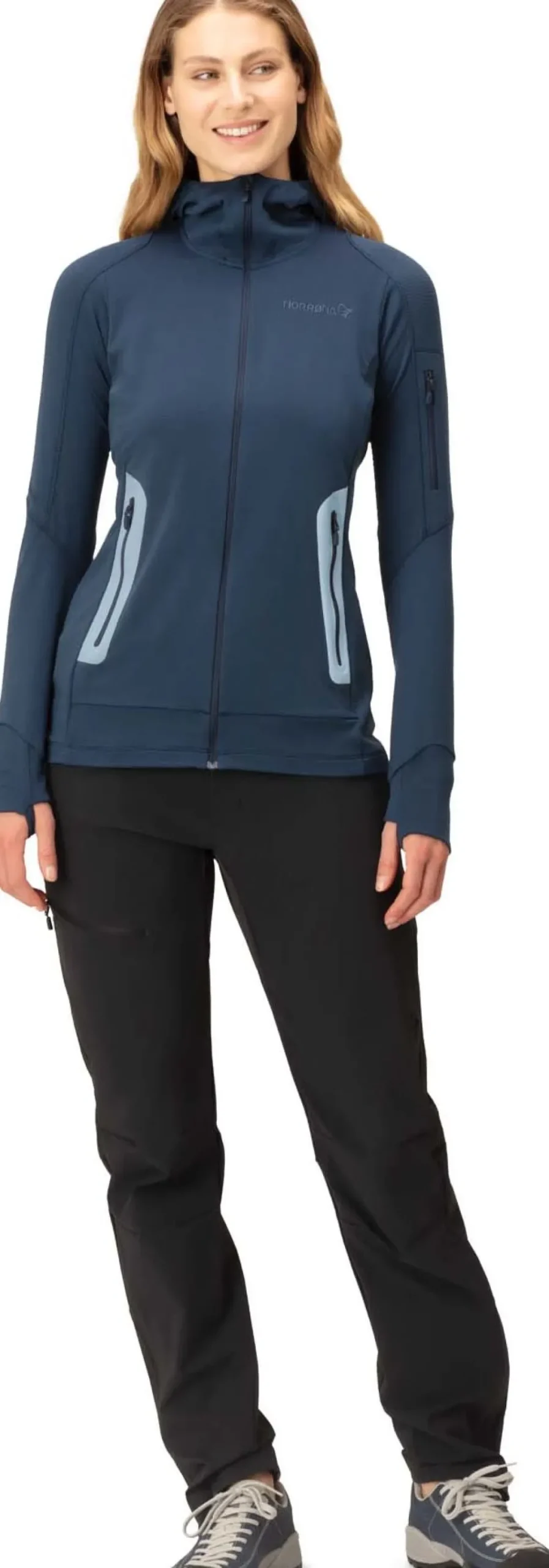 Norrøna Women's Falketind Power Grid Hood Indigo Night