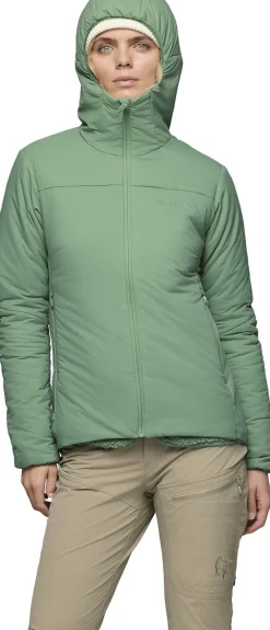 Norrøna Womens' Femund Thermo60 Zip Hood Dark Ivy