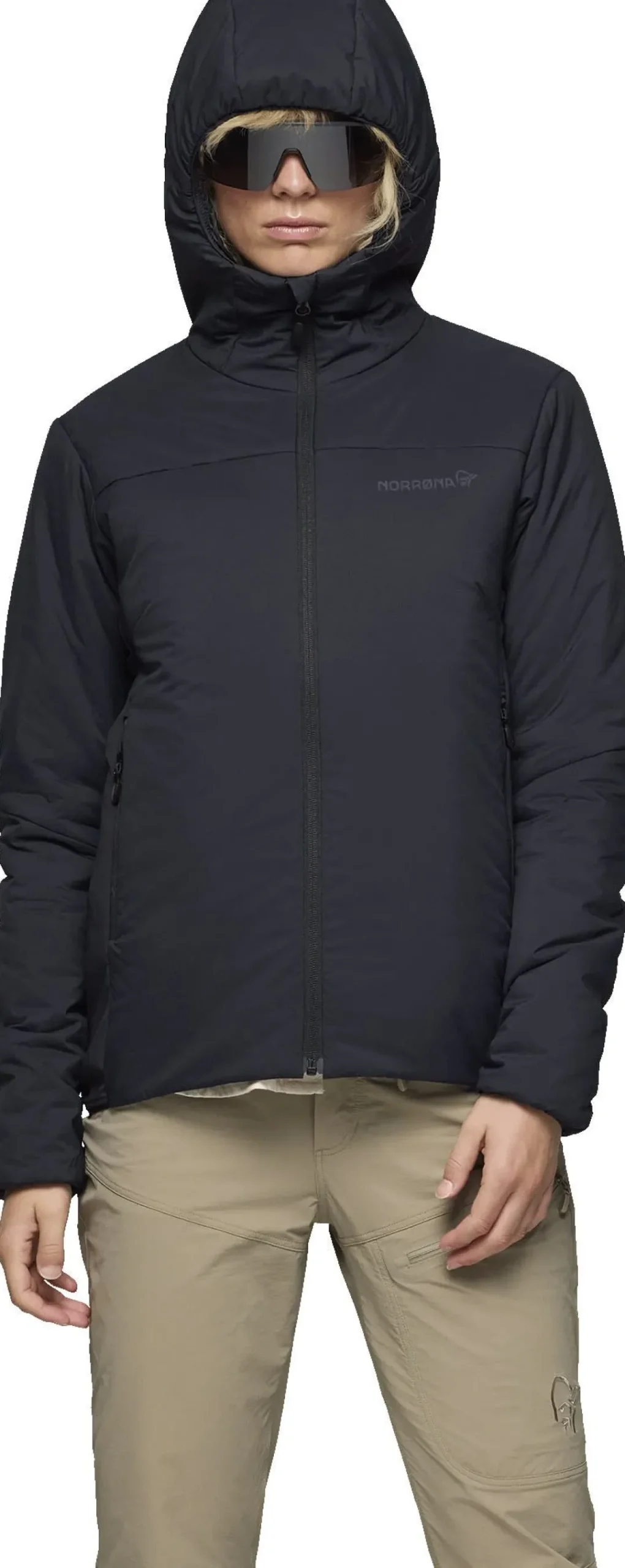 Norrøna Womens' Femund Thermo60 Zip Hood Caviar Black