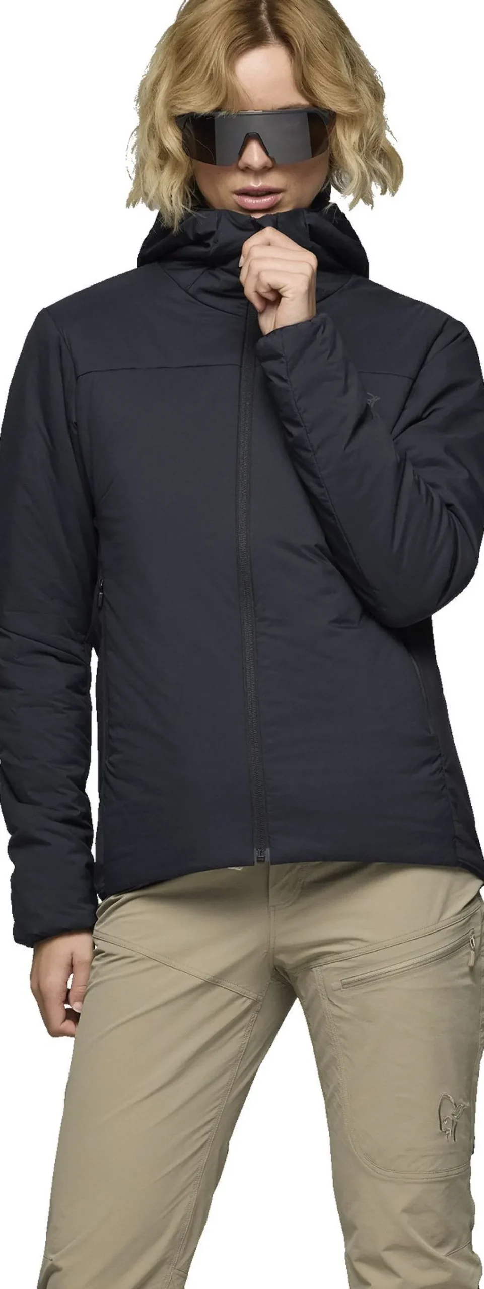 Norrøna Womens' Femund Thermo60 Zip Hood Caviar Black