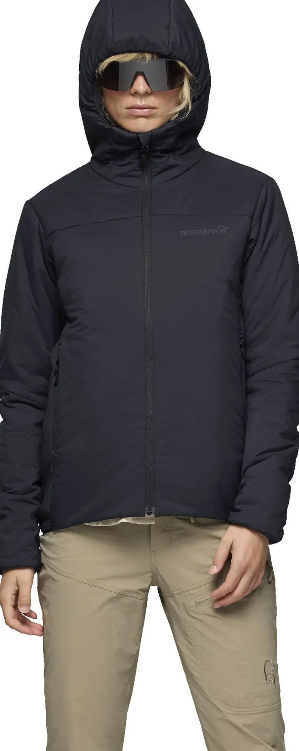 Norrøna Womens' Femund Thermo60 Zip Hood Caviar Black