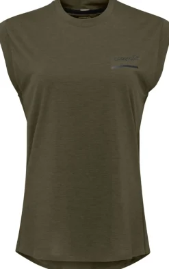 Norrøna Women's Senja Equaliser Sleeveless T-Shirt Olive Night