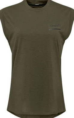 Norrøna Women's Senja Equaliser Sleeveless T-Shirt Olive Night