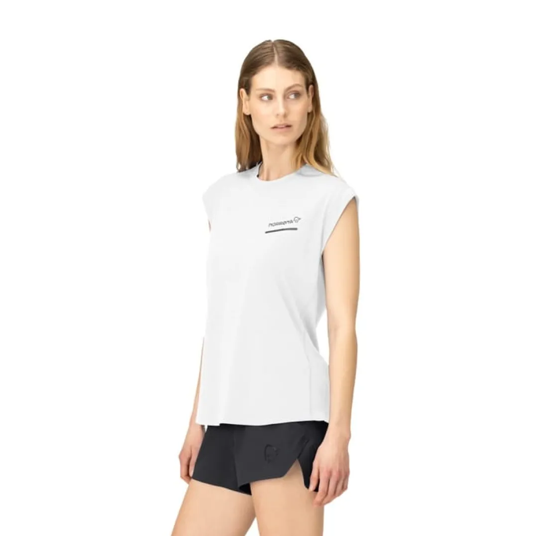 Norrøna Women's Senja Equaliser Sleeveless T-Shirt Snow White