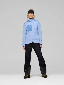 Norrøna Women's Trollveggen Warm3 Zip Hood Cashmere Blue/allure