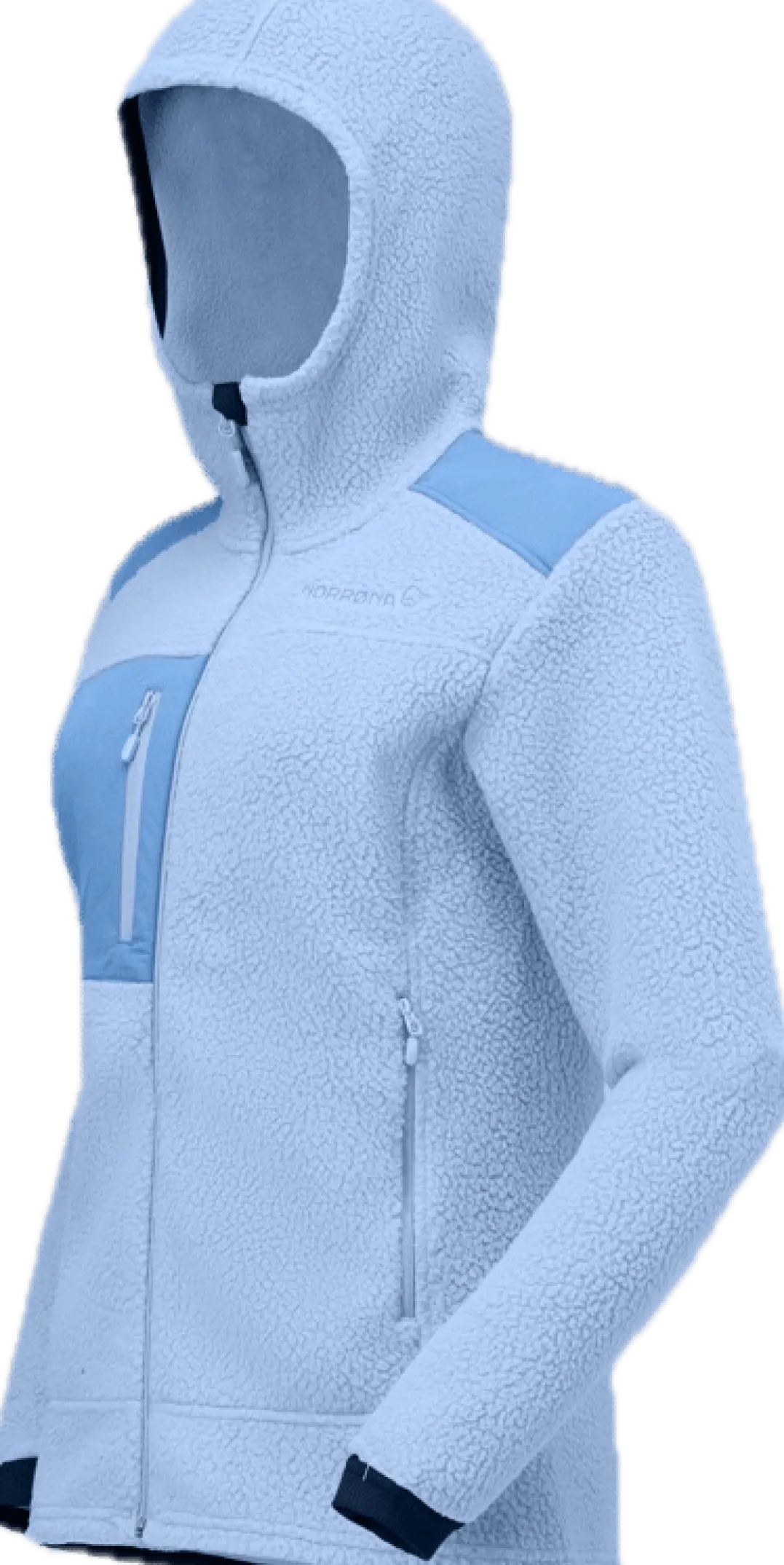 Norrøna Women's Trollveggen Warm3 Zip Hood Cashmere Blue/allure