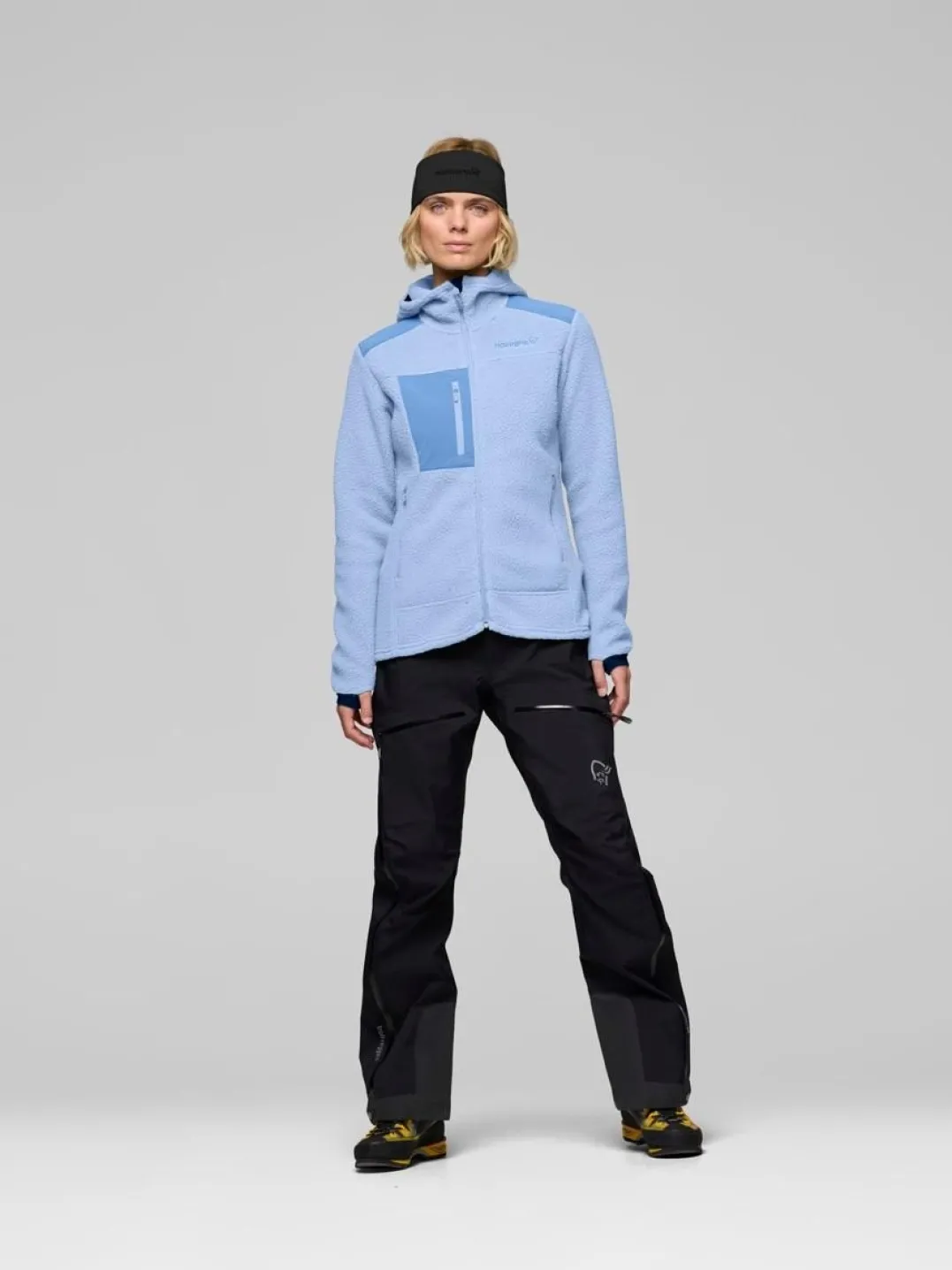 Norrøna Women's Trollveggen Warm3 Zip Hood Cashmere Blue/allure