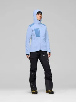 Norrøna Women's Trollveggen Warm3 Zip Hood Cashmere Blue/allure