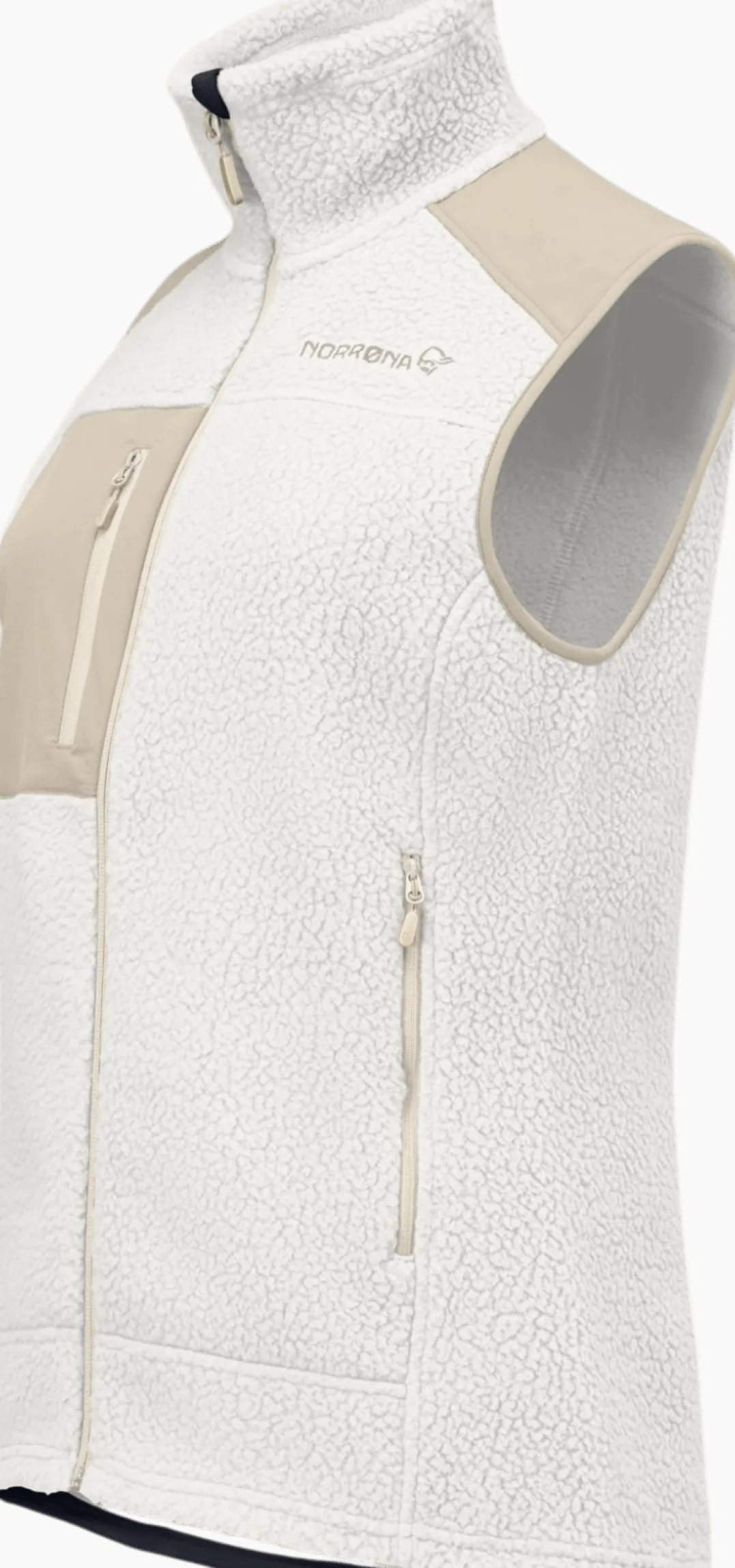 Norrøna Women's Trollveggen Warm3 Vest Whisper White/oatmeal