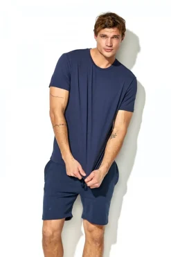 Panos Emporio PE BAMBOO/COTTON TEE CREW NAVY
