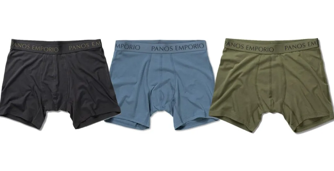 Panos Emporio PE 3PK BASE BAMBOO BOXER Grey/Olive/Bluesteel