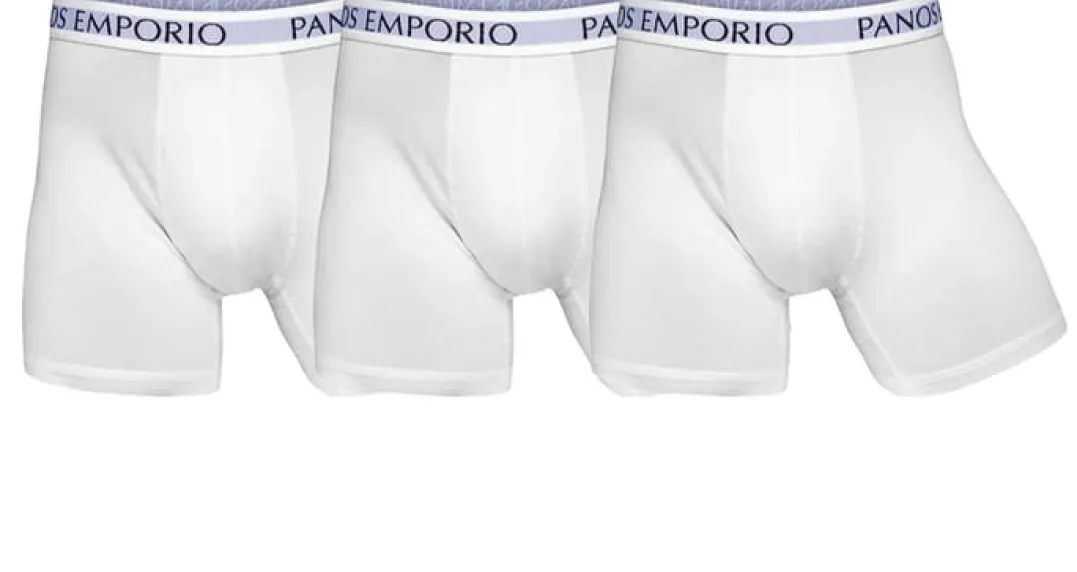 Panos Emporio PE 3PK BASE BAMBOO BOXER WHITE